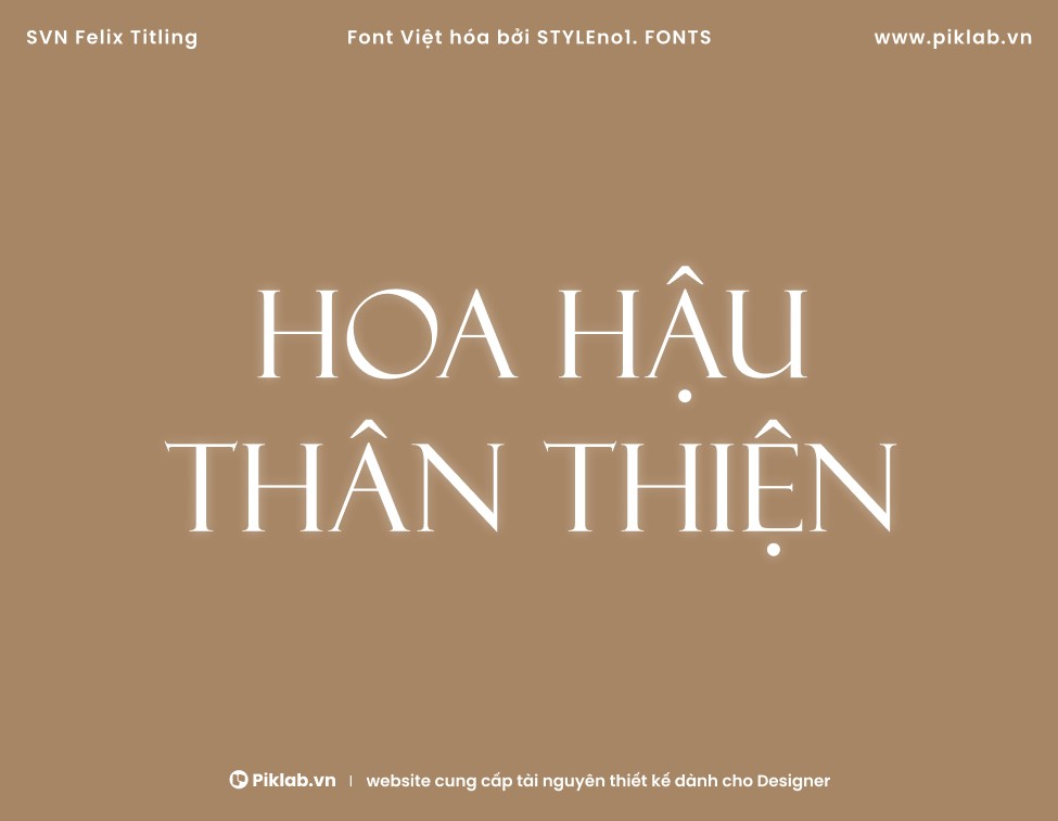 Font Việt hóa SVN Felix Titling